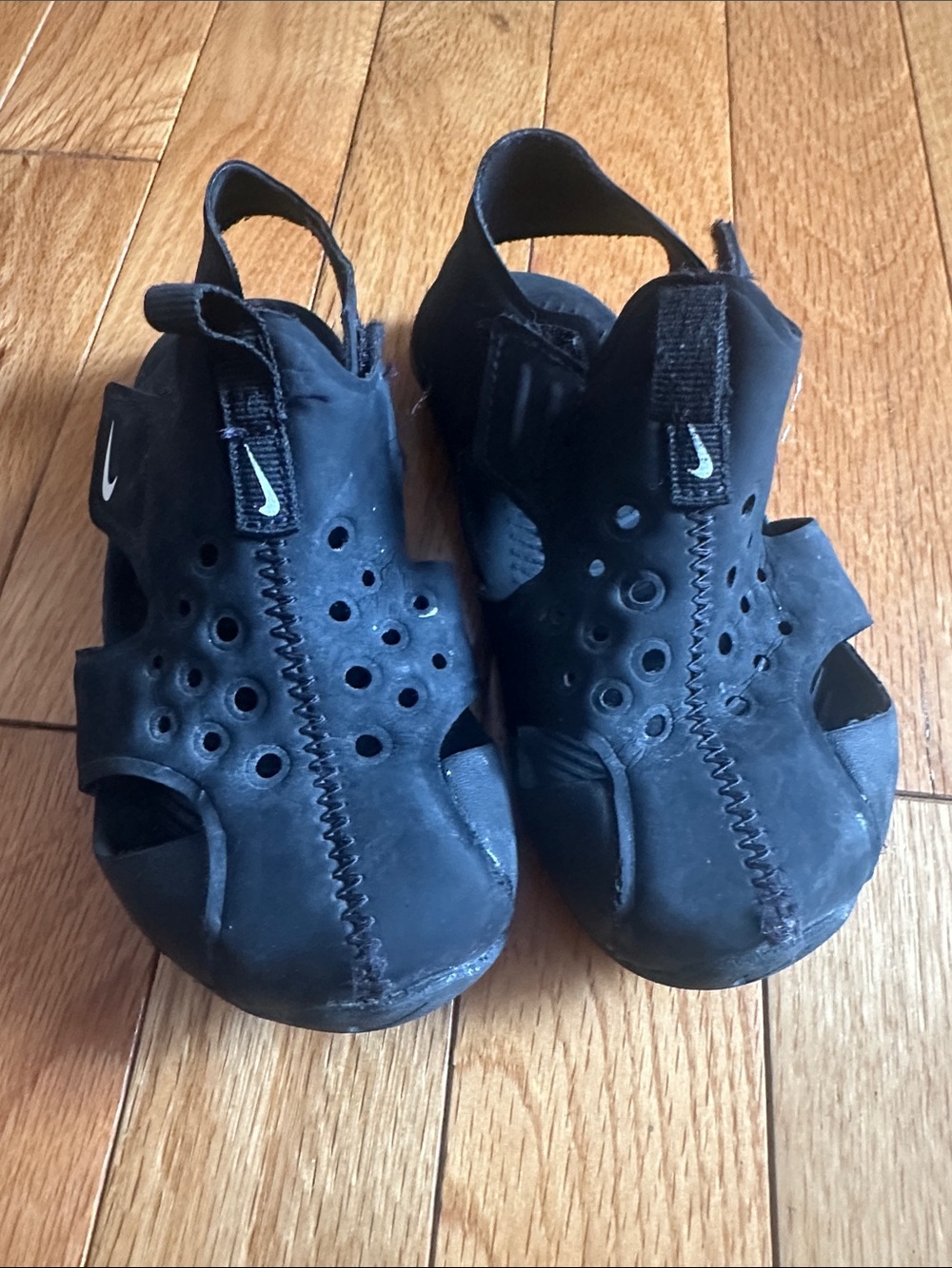 Nike Black Kids' Slip-On Vented Water Sandals